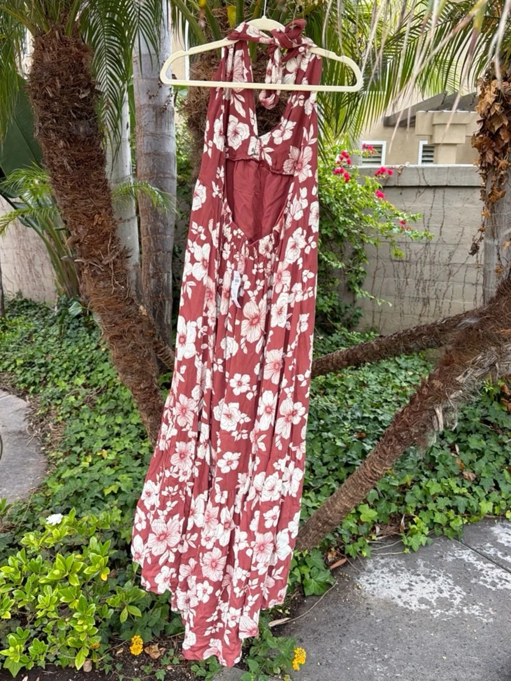 Abercrombie & Fitch Dusty Rose Floral Strapless Maxi Dress